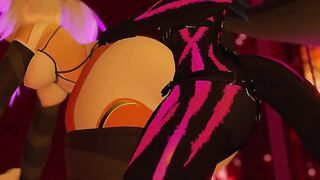 Cat and Bat Furry Fuck In A Club!