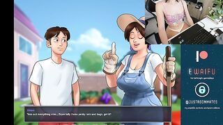 Streamer girl playing Summertime Saga EP 2