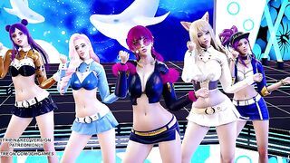 [MMD] BlackPink - Icecream Sexy Kpop Dance Ahri Akali Kaisa Evelynn Seraphine KDA