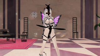 SKADI ARKNIGHTS HENTAI INSECTS SEX MMD NUDE DANCE PURPLE WINGS COLOR EDIT SMIXIX