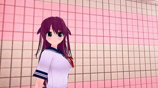 Showering With Amane Suou (Grisaia No Kajitsu)