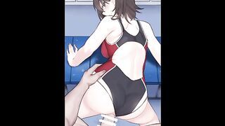 Swimsuit SEX in the club room