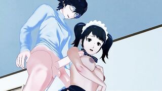 Teacher Sadayo Kawakami lets Joker fuck her Armpit.
