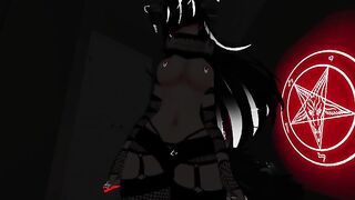 YOU SUMMON AN GOTHIC E-GIRL TO GIVE YOU A TREAT DURING HALLOWEEN