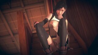 Final Fantasy 7 - Tifa Lockhart masturbation compilation - 3D Porn