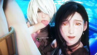 Everyone's favorite Tifa and 2B appear together!