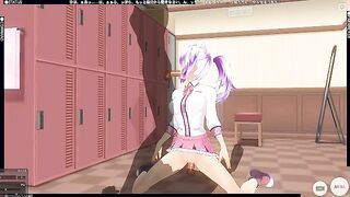 3D HENTAI Friends looked into my locker room and fucked hard (PART 2)
