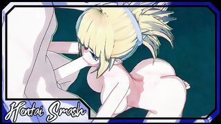 Kohaku gives a great blowjob before getting a facial - Dr Stone Hentai
