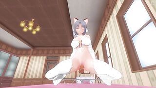 3D HENTAI POV Yumi rides cock to get her pussy creampied