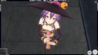 3D HENTAI POV Pumpkin girl jerking off your cock