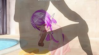 3D HENTAI Cute elf loves to suck your cock