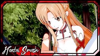 Asuna Swallows Kirito’s Load Before Riding His Face – Sword Art Online Hentai