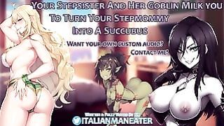 Your Goth Stepsister And Her Goblin Servant Milk You To Turn Your Stepmommy Into A Succubus Fffm