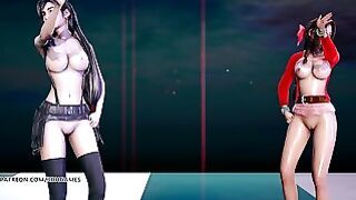 MMD Berry Good – Mellow Mellow Nude Kpop Dance Tifa Lockhart Aerith Final Fantasy 7 Remake