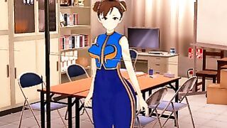 Anime Hentai Chun Li Big Ass Riding Cock In Reverse Cowgirl Until He Cums Street Fighters 3D