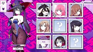 Waifu Hub S5 – Mona Genshin Impact Parody Hentai Game Pornplay Ep.4 She Is Making Ahegao Face While Having A First