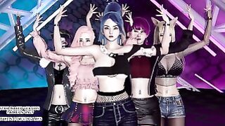 MMD Itzy – Loco Ahri Akali Kaisa Evelynn Seraphine Kda Sexy Kpop Dance 4K 60Fps League Of Legends