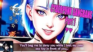 Hentai JOI Lucy : Cyberpunk Gangbang Part I Multiple Endings,Gangbang Lucyna Kushinada