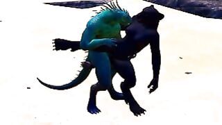 Furry Kitty And The Alien Dragon Wild Life