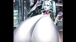 Rebecca Cyberpunk Breast Expansion