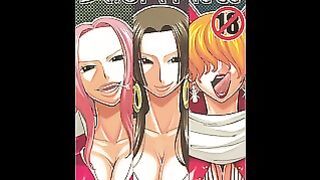 One Piece – Perfect Milf Plays With Horny Guys / Double Penetration / Double Blowjob