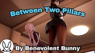 Between Two Pillars Giantess Growth Animation