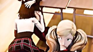 Amateurthrowaway Ann Takamaki And Makoto Niijima Suck Cocks In Class Persona 5