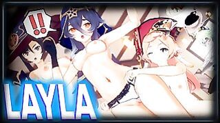 Genshin Impact Layla Cute Hentai Sex R34 Rule34 JOI Porn Lazy Student Anime Girl