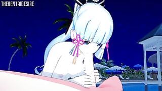 Ayaka Cock Sucking Blowjob Hentai Genshin Impact