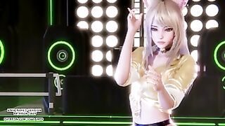 MMD T-Ara – Sugar Free Ahri Seraphine Akali Sexy Hot Kpop Dance League Of Legends 4K Uncensored