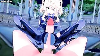 POV Fischl From Genshin Teases You With Her Beautiful Feet Hentai Uncensored