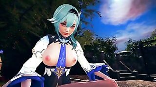 Genshin Impact Futa Eula Sex On A Picnic Taker POV