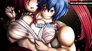 Mystogan Undresses Erza Showing Her Giant Tits Hentai By Hotaruchanart