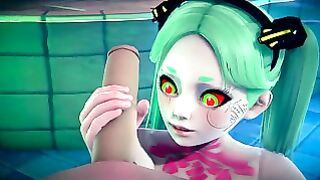 Rebecca Gives A Handjob In The Pool Cyberpunk Edgerunners Hentai Parody