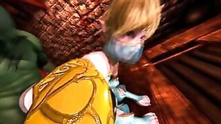 Zelda Encouraging Femboy Link To Take Monster Cock In His Ass 3D Hentai Animation