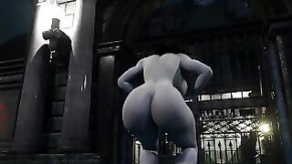 Resident Evil Lady Dimitrescu Twerk. Model By Xzcrystal3D. Stage By Mokujinhornywood