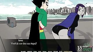 Teen Titans Ep 14 Treinamento Com Ravena, Beijos E Tapas Na Bunda Como Recompensa