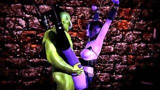 Bound Elf Gets Fucked By A Big Cock