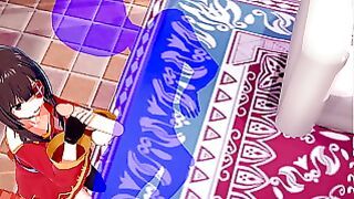 Konosuba Hentai – Megumin Handjob With Cumshot In Her Face – Japanese Asian Manga Anime Game Porn