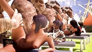 Group Furry Sex On The Table With Furry Minotaurs 3D Porn Wild Life