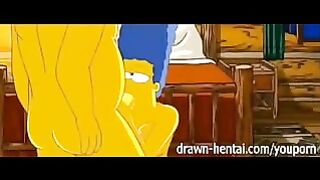 Homero Y Marge Cogen En Alaska Mientras El Bosque Observan