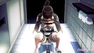 Attack On Titan Hentai – Sasha Recorded While Peeing