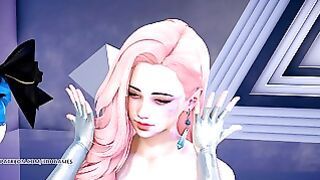 MMD Produce48 – Rumor Nude Kpop Dance Seraphine Gwen Caitlyn League Of Legends