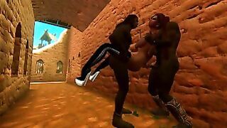 3D Gangbang, Double Penetration And Anal With Skyrim Guards W/Sound