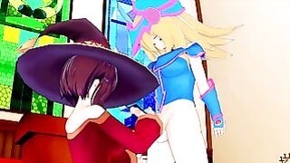 Futa Dark Magician Girl X Konosuba Megumin 3D Hentai