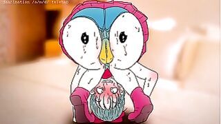Piplup On The Butt Of Bulma !Pokemon And Dragon Ball Anime Hentai Cartoon 2D Sex Porn