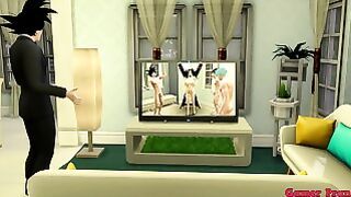Dragon Ball Porn Goku Watches The Video Of His Beloved Wife Milk As She Is Fucked Like A Whore By Her step daughter They Give It To Her Hard
