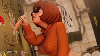 Velma Gloryhole Bathroom Blowjob Cum Scooby Doo