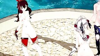 Genshin Impact: MMD Dance Con Calma Noelle, Amber, Eula .