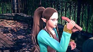 Asked An Elf Girl To Jerk Off A Big Cock